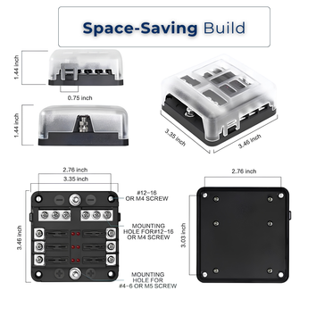 6 Way Fuse Block Dimension