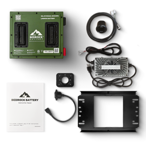 Bedrock Battery 36V 105Ah Lithium Conversion Kit Inclusion with Round Charge Meter for Club Car DS