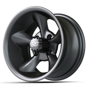 GTW® Godfather 12” Matte Gray Golf Cart Wheel – wheel, side angle view