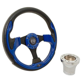 Steering Wheel Kit, Blue/Rally 12.5 w/Chrome Adapter, Club C – additional product view