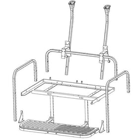GTW MACH3 Steel Rear Seat Frame Only for Club Car Precedent