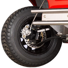 Hydraulic brakes CC 08-up Prec Long Travel Kit – brakes installed on wheel, close-up