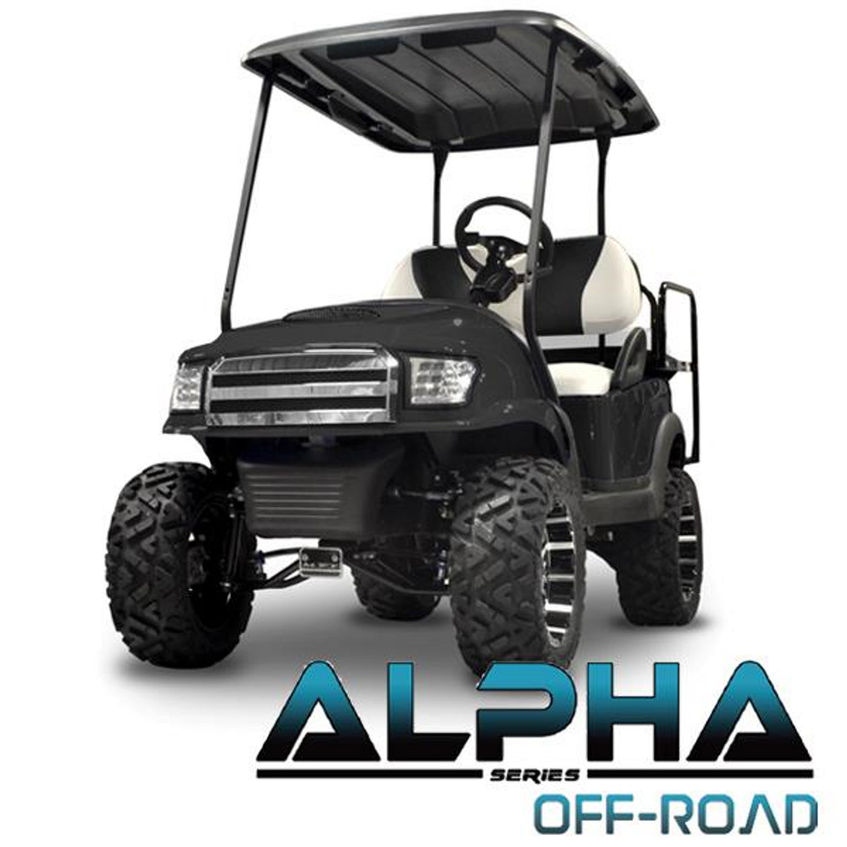 Alpha (PREC) Front Cowl w/ Off-Road Grill & Headlights - Black – product view