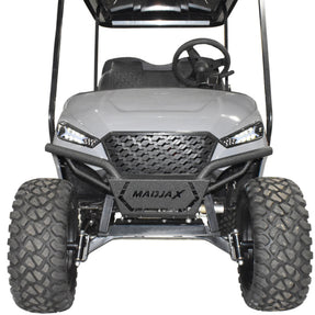 EZGO TXT MadJax Storm Brush Guard - Black – brush guard installed on golf cart