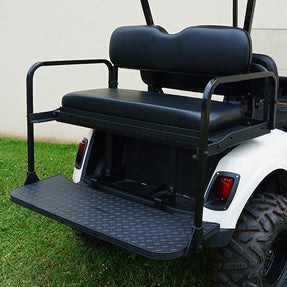 RHOX 400 Series Steel Rear Flip Seat for EZGO RXV Stone - Black – product view
