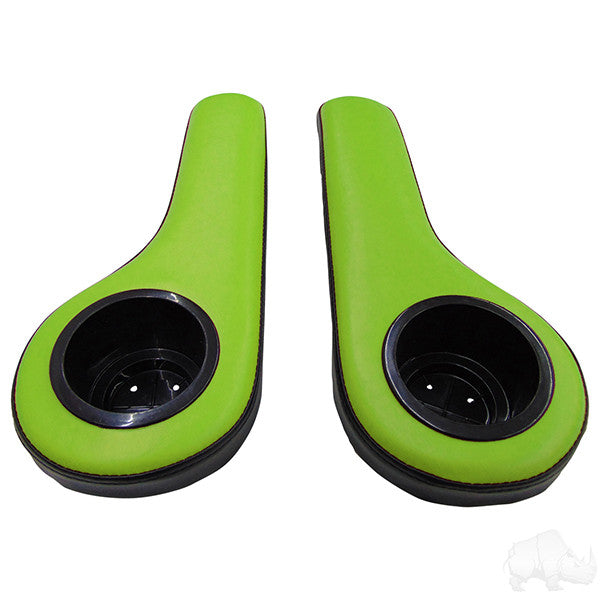 RHOX Arm Rest with Cup Holder Set - Black and Green – product view