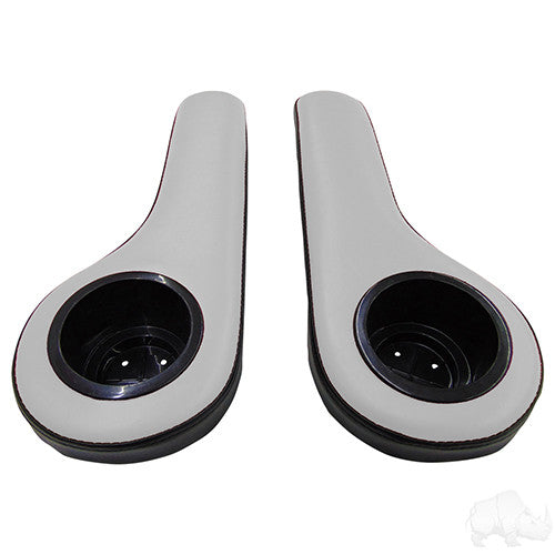 RHOX Arm Rest with Cup Holder Set - Black and Silver – product view