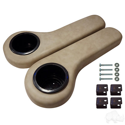 RHOX Arm Rest with Cup Holder Set - Stone Beige – product view