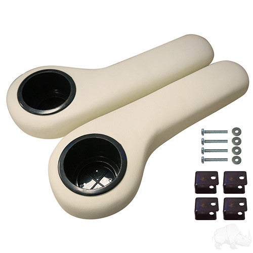 RHOX Arm Rest with Cup Holder Set - White – product view