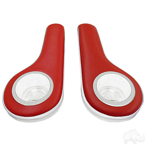 RHOX Arm Rest with Cup Holder Set - White and Red – product view
