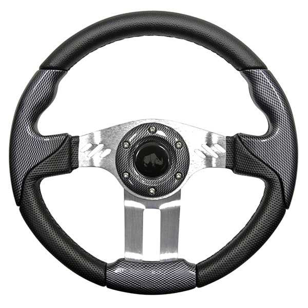 Rhox Aviator 5 Steering Wheel - Satin Black (Club Car Tempo / Onward / Precedent) / Carbon Fiber Grip – product view