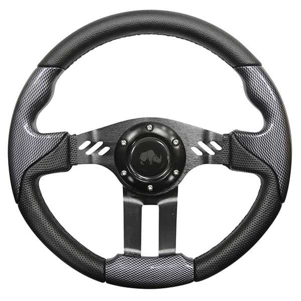 Rhox Aviator 5 Steering Wheel - Satin Black (Club Car Tempo / Onward / Precedent) / Carbon Fiber Grip – product view