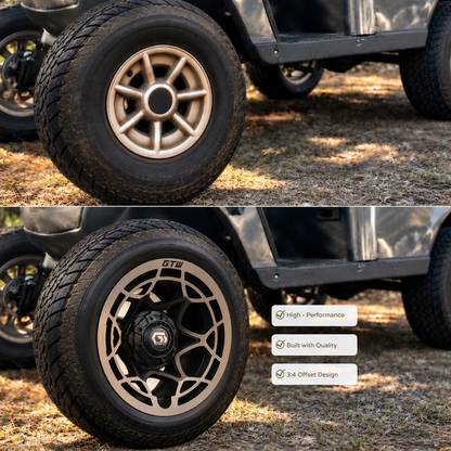 12″ GTW® Nexus Gloss Black with Satin Bronze Face Wheel