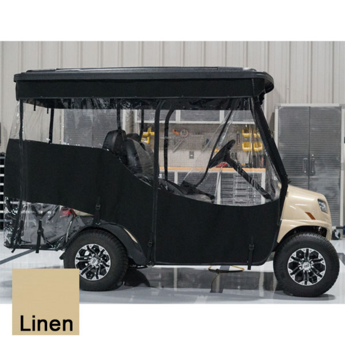 RedDot Chameleon 4 Passenger Track Style Linen Enclosure - Club Car