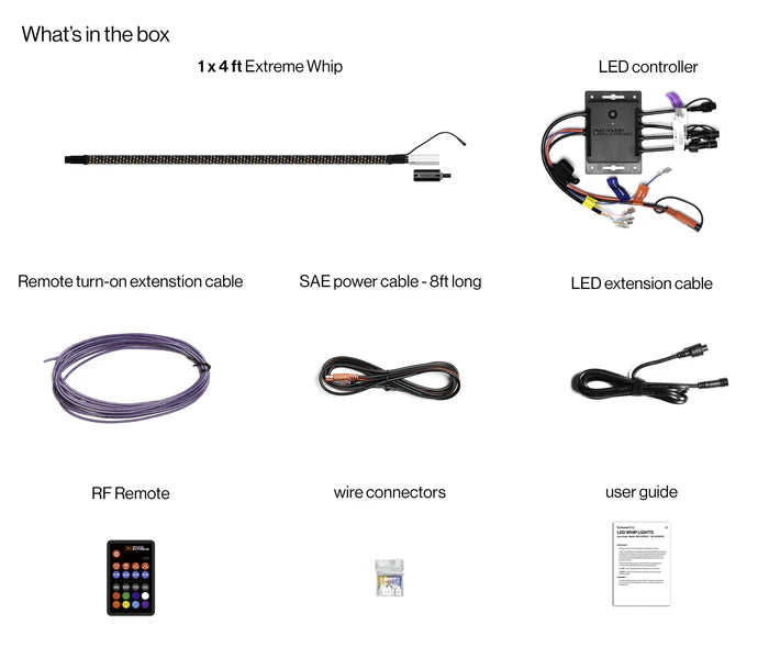 Whip 4' (1) + Controller
