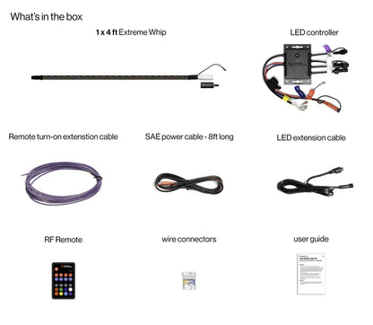 Whip 4' (1) + Controller