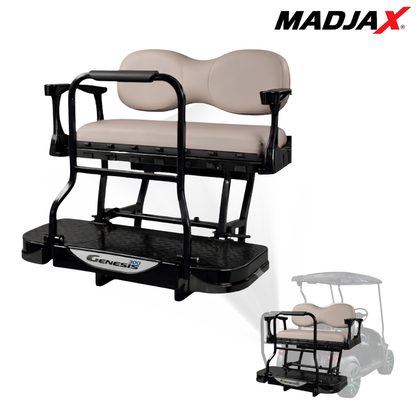 MadJax Genesis 300 Aluminum Rear Seat Kit for Yamaha Drive (G29) & Drive2 (2017+) – rear seat kit with installed view