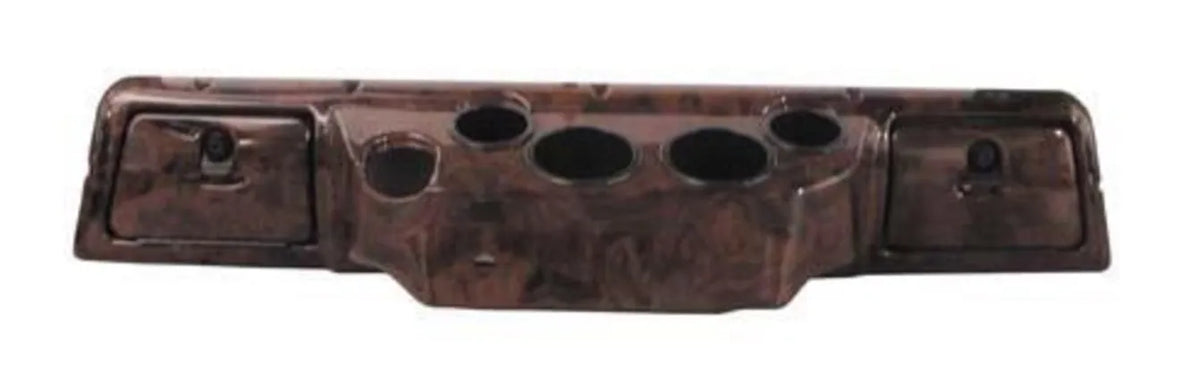 Club Car DS Red Hawk Custom Dash – Woodgrain – wood grain dash, front view