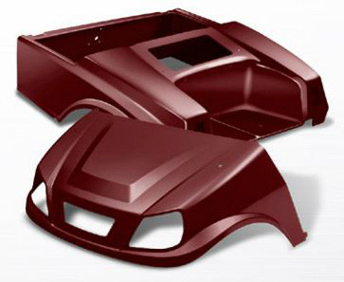 EZGO TXT DoubleTake Titan Body Kit - Burgundy – product view