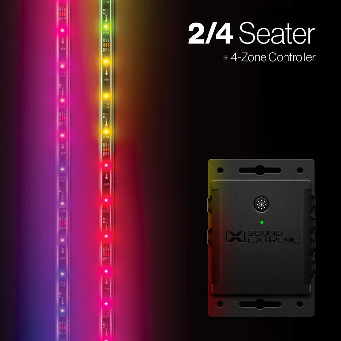 Extreme Strips 2/4 Seater LED + Controller - 8 LED Strips By EcoXGear