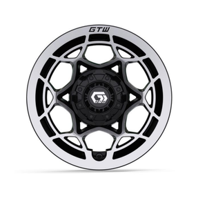 12″ GTW® Nexus Gloss Black with Silver Face Wheel