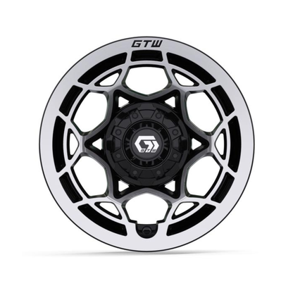 12″ GTW® Nexus Gloss Black with Silver Face Wheel