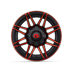 12” GTW Stealth Gloss Black with Red Face Wheel