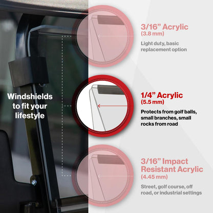 RedDot Denago Rover XL Clear Vented Folding Windshield
