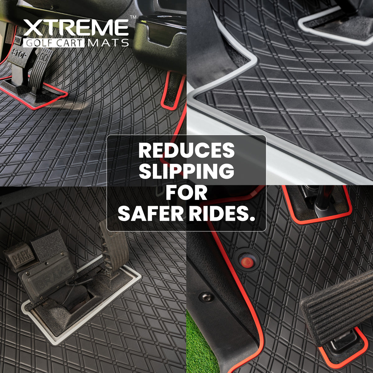EZGO RXV Xtreme Floor Mats - Black/Green