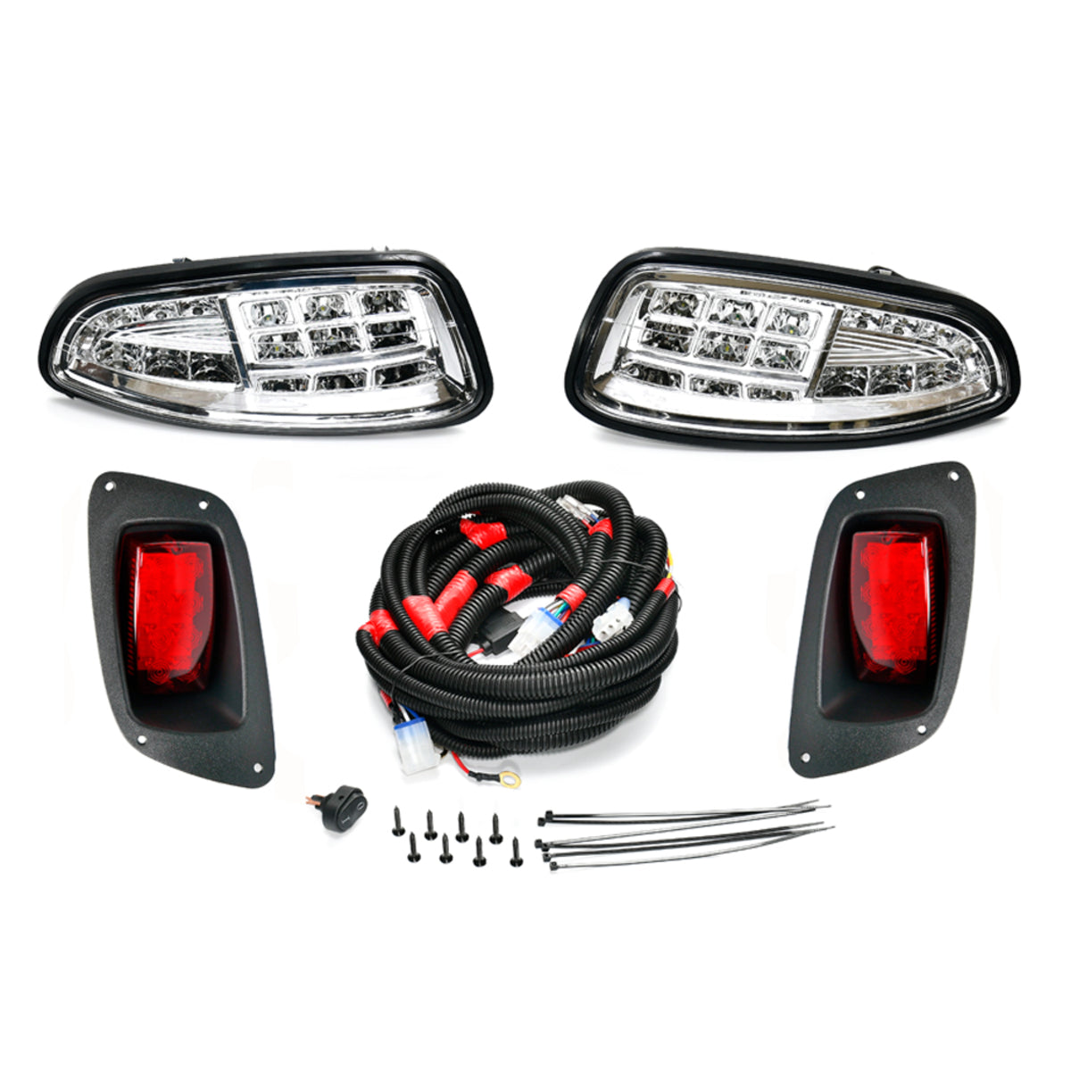 Gtw Led Light Kit, Premium Harness, Ezgo RXV (16-Up) – complete light kit with harness and hardware