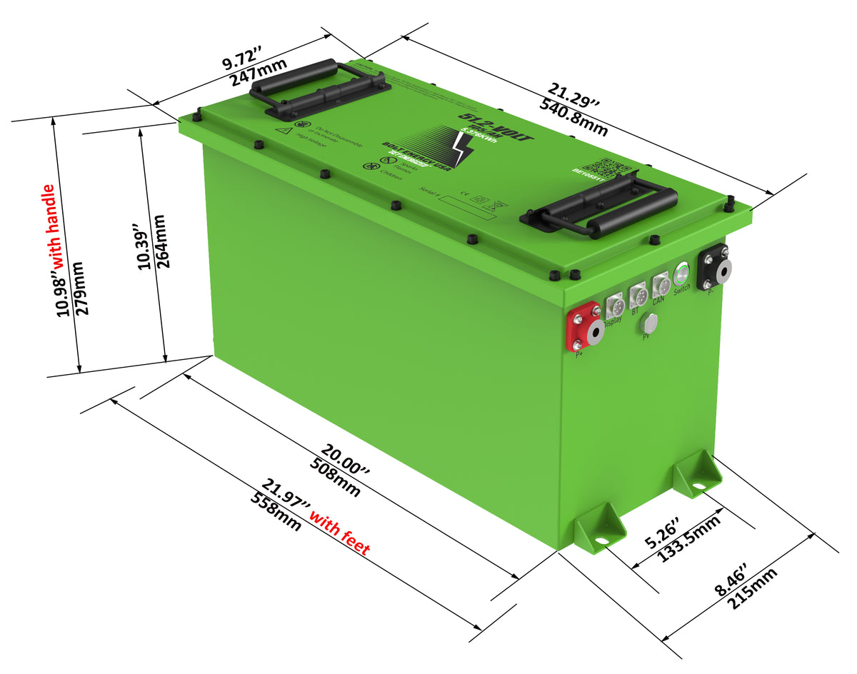 Bolt Energy 48V 105Ah THIN Golf Cart Lithium Battery Bundle - Professional or Standard Kit