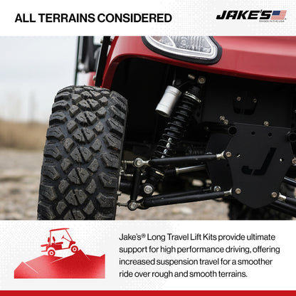 Jakes Precedent/Onward/Tempo Long Travel Kit w/External Reservoir Shocks (2004-Up) – all-terrain feature graphic