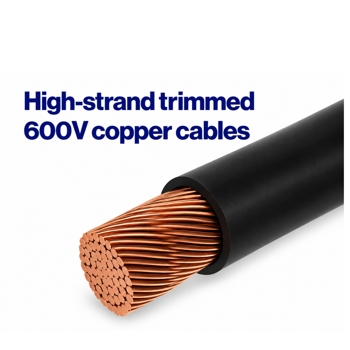 12 Inch 4-Gauge Black Battery Cable