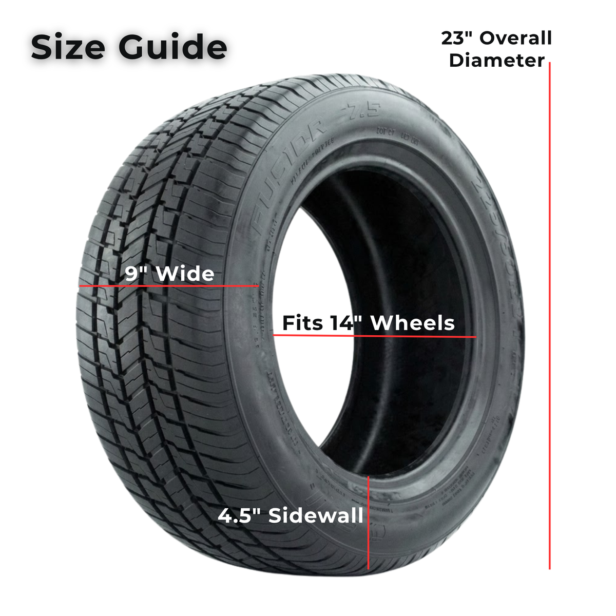 GTW® Diablo 14” Gloss Black/Machined Wheels with 225/50-R14 Fusion STR Tires – Full Set