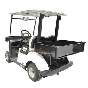 GTW/MJFX Cargo Box Brackets for Yamaha Drive2 – installed on white golf cart with cargo box