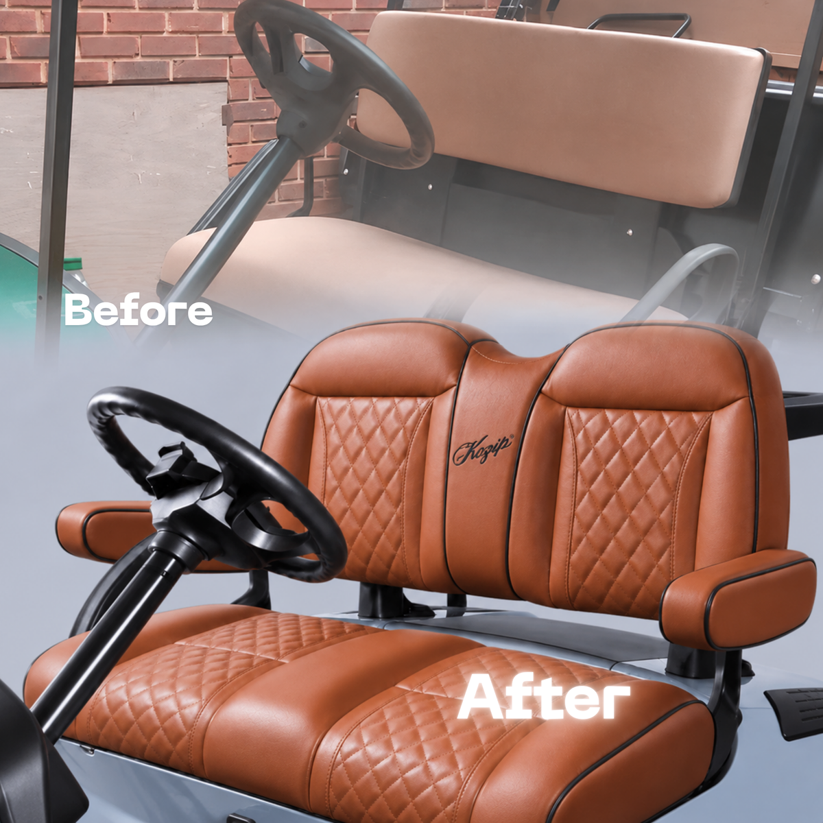 Kozip Aeris Front and Rear Seat Cushion Set – EZGO RXV/TXT