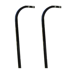 Candy Cane Struts, Rear Seat, Satin – pair of struts, front view