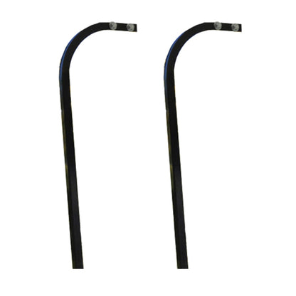 Candy Cane Struts, Rear Seat, Satin – pair of struts, front view