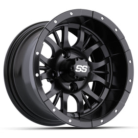 10″ GTW® Godfather Black Wheel – wheel, angled view