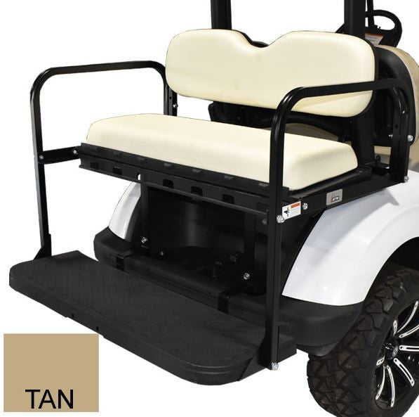 GTW MACH3 Rear Flip Seat for E-Z-Go TXT - (Years 1994.5-Up) - Tan – product view