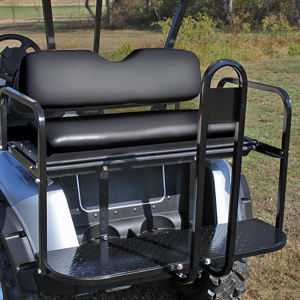 RHOX Super Saver Rear Flip Seat for EZGO RXV - Black – product view