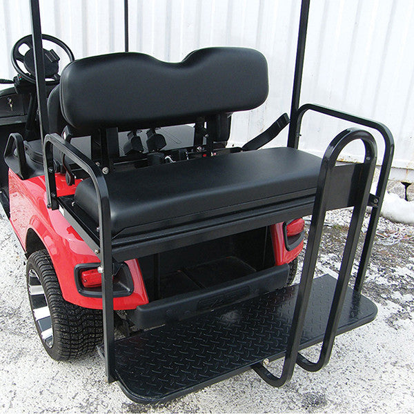 RHOX Super Saver Rear Flip Seat for EZGO TXT 96+ - Black – product view