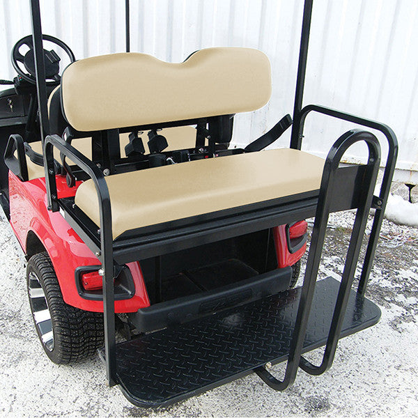 RHOX Super Saver Rear Flip Seat for EZGO TXT 96+ - Tan – product view