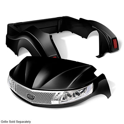Yamaha Drive2 DoubleTake Phoenix Body Kit with Street Legal Light Kit - Black – product view