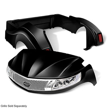 Yamaha Drive2 DoubleTake Phoenix Body Kit with Street Legal Light Kit - Black – product view