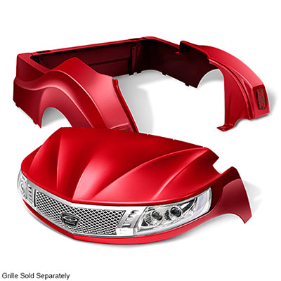 Yamaha Drive2 DoubleTake Phoenix Body Kit with Street Legal Light Kit - Ruby – product view