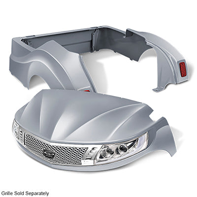 Yamaha Drive2 DoubleTake Phoenix Body Kit with Street Legal Light Kit - Silver – product view