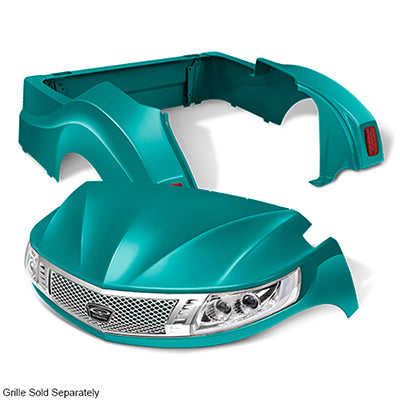 Yamaha Drive2 DoubleTake Phoenix Body Kit with Street Legal Light Kit - Teal – product view