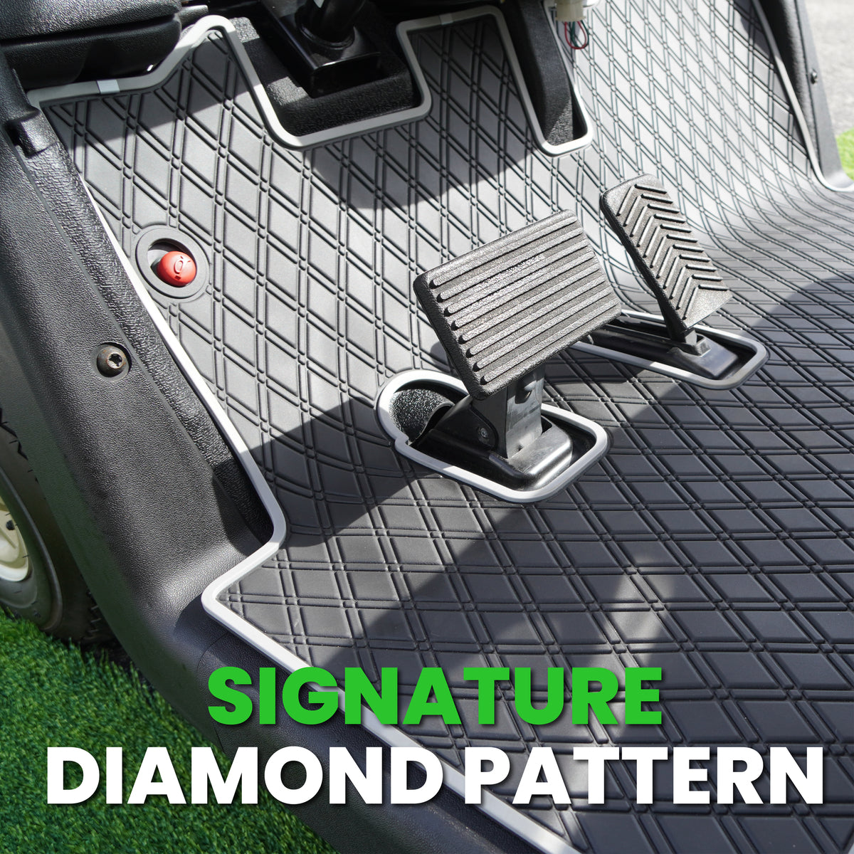 EZGO RXV Xtreme Floor Mats - Black/Green