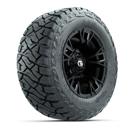 12" GTW Vandal Wheels Satin Machined Black and Maverick Low Profile - 23x10.00-R12 Maverick All-Terrain Tires – product view